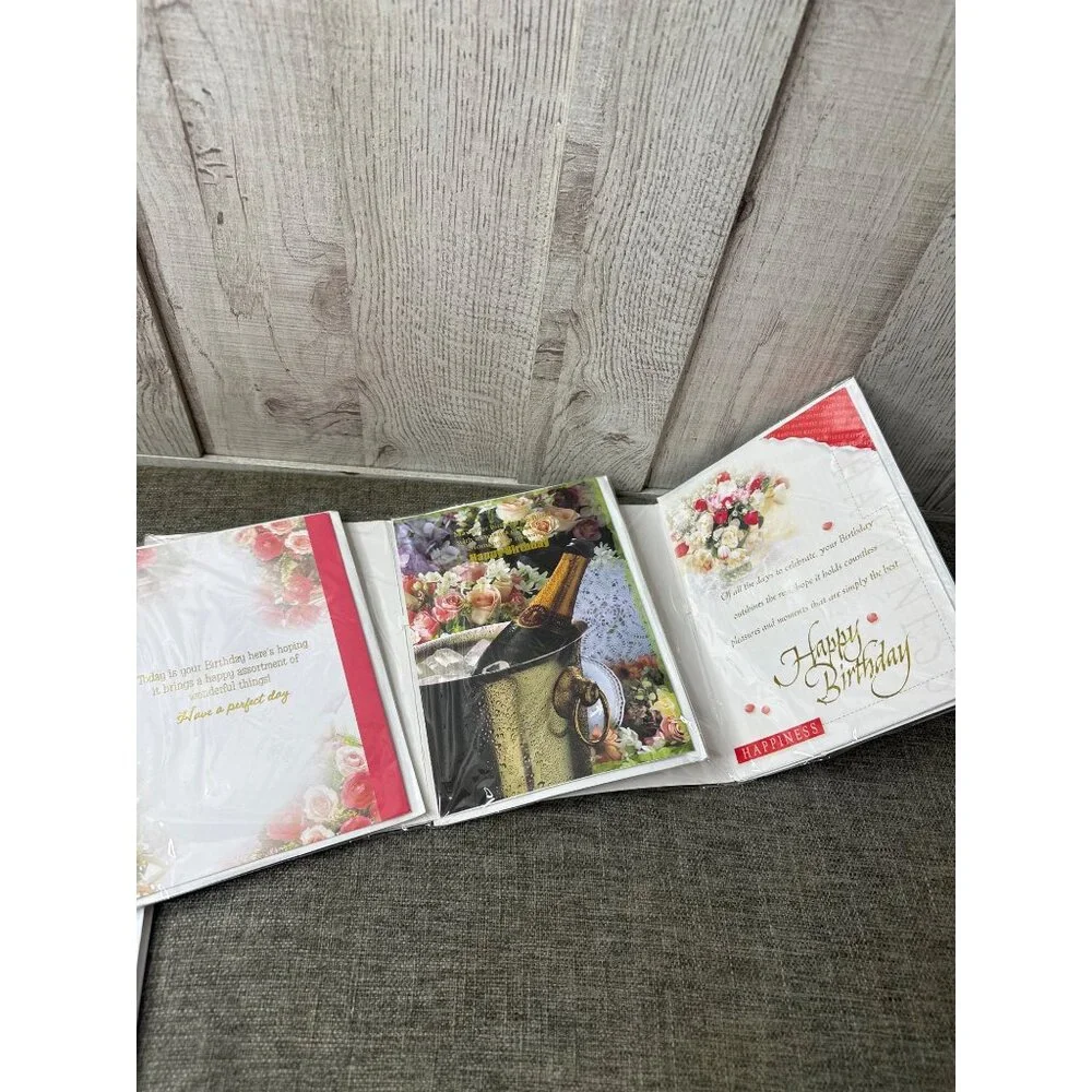 Assorted 3D Floral & Scenic Birthday Cards w/ 20 With Envelopes Scrapbooking - Picture 3 of 6